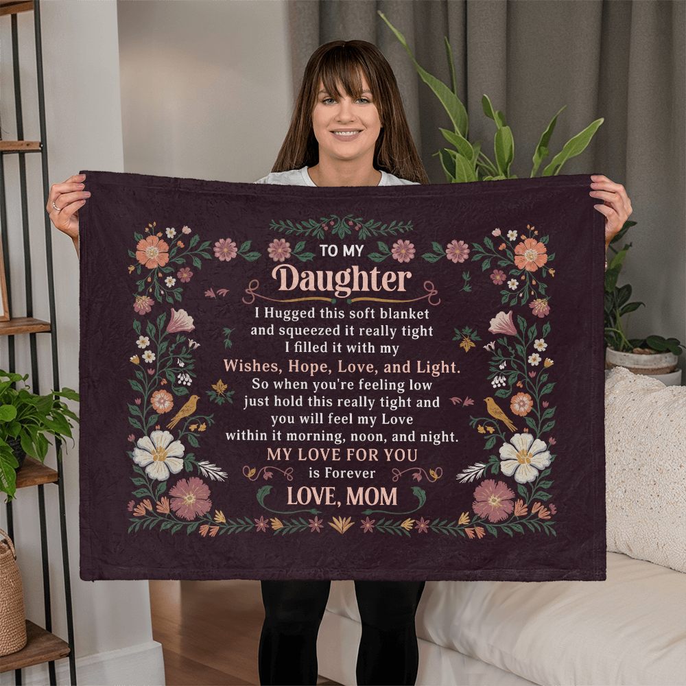Daughter - I hugged - Mink Fleece Blanket