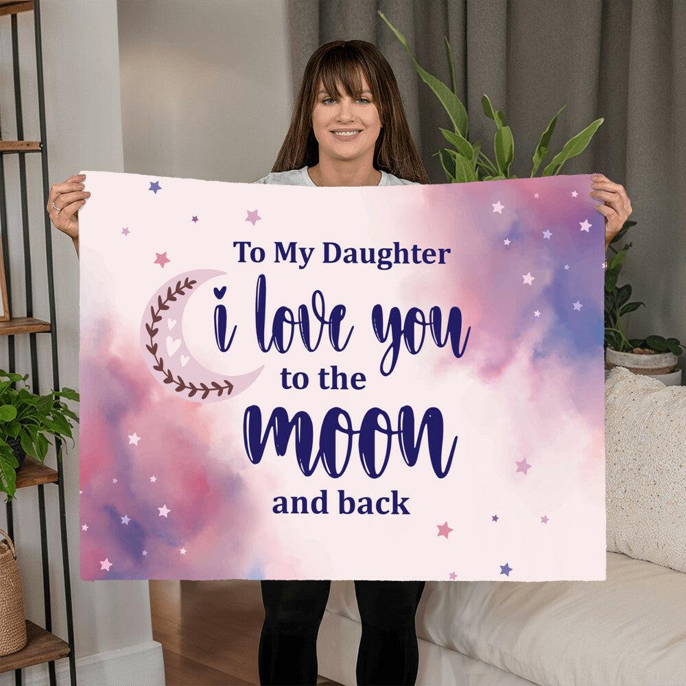 Daughter - I love you - Mink Fleece Blanket
