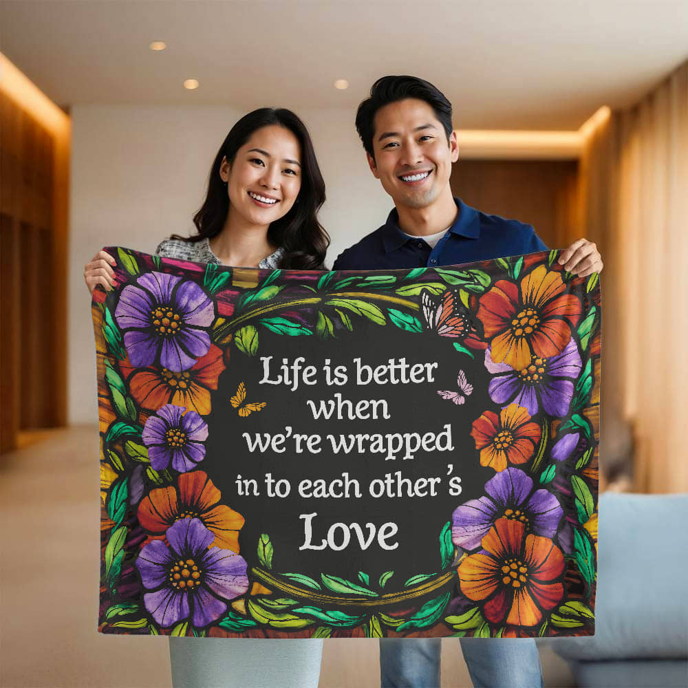 Love - Life is better - Mink Fleece Blanket