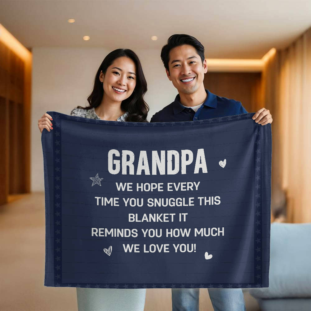 Grandpa - We hope every time - Mink Fleece Blanket