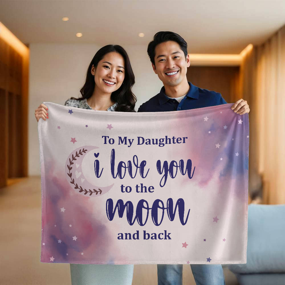 Daughter - I love you - Mink Fleece Blanket