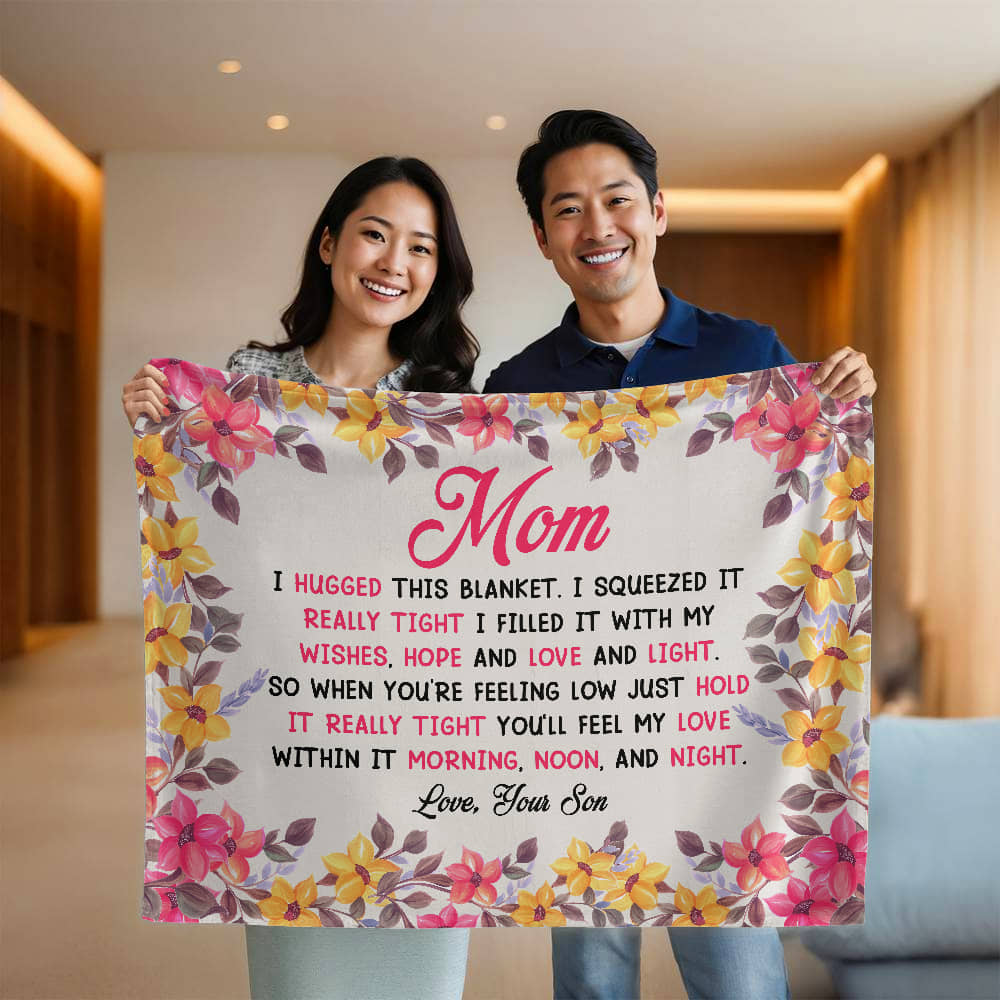Mom - I hugged - Mink Fleece Blanket
