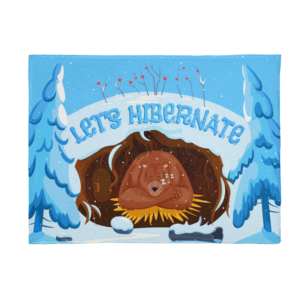 All - Lets Hibernate - Mink Fleece Blanket