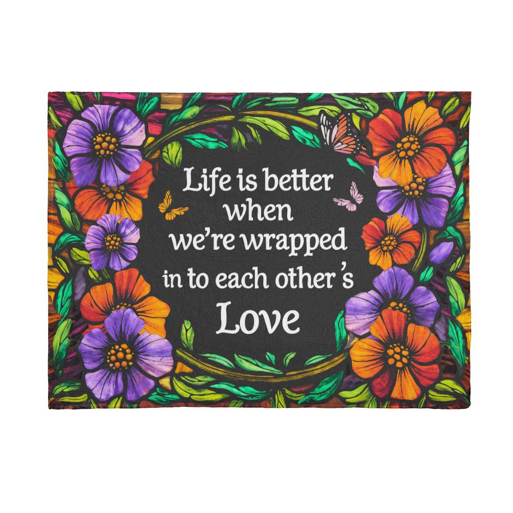 Love - Life is better - Mink Fleece Blanket