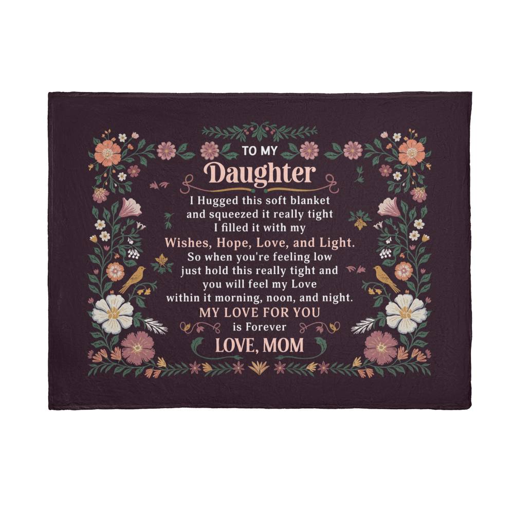 Daughter - I hugged - Mink Fleece Blanket