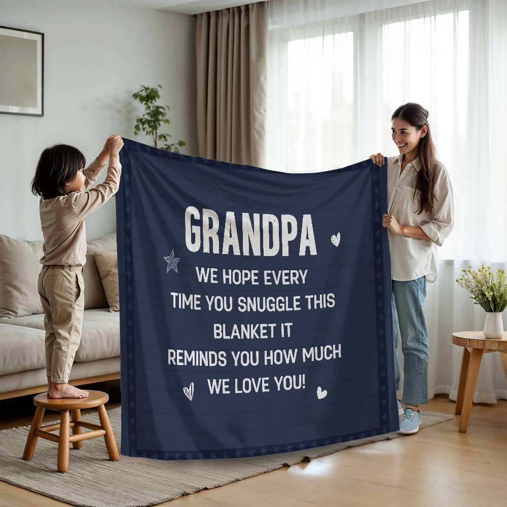 Grandpa - We hope every time - Mink Fleece Blanket