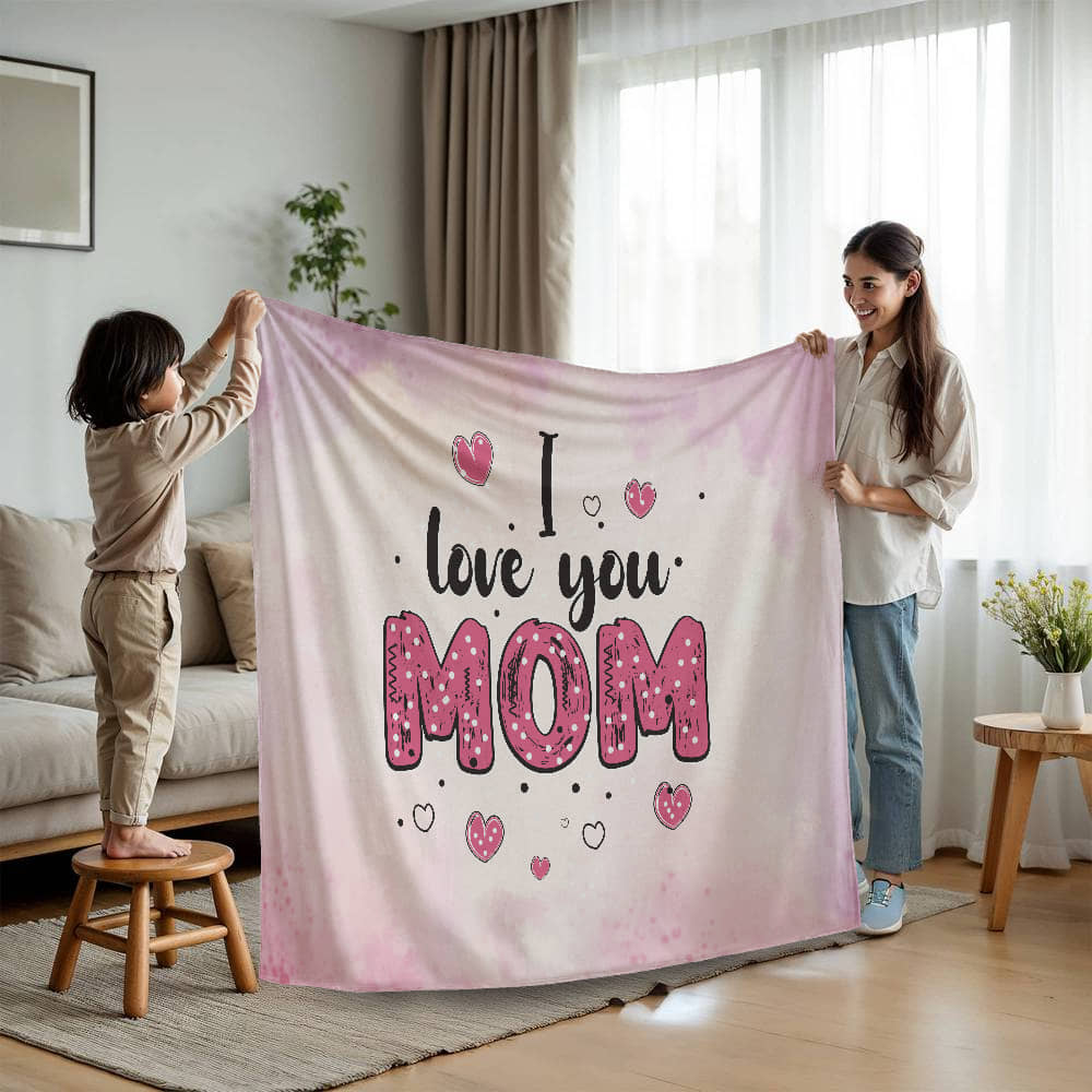 Mom - I love you - Mink Fleece Blanket