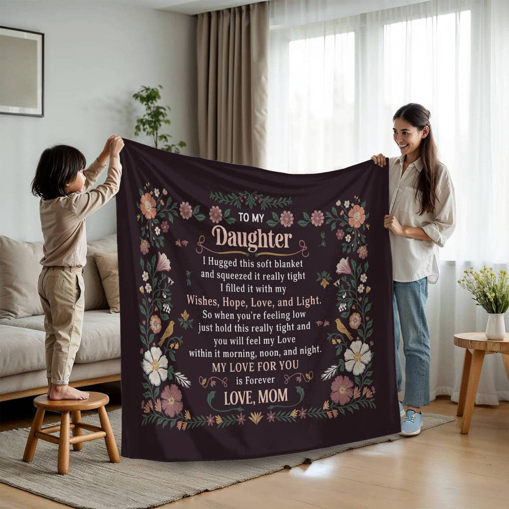 Daughter - I hugged - Mink Fleece Blanket