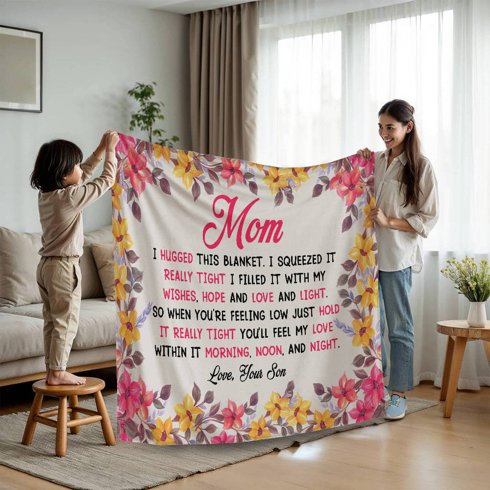 Mom - I hugged - Mink Fleece Blanket