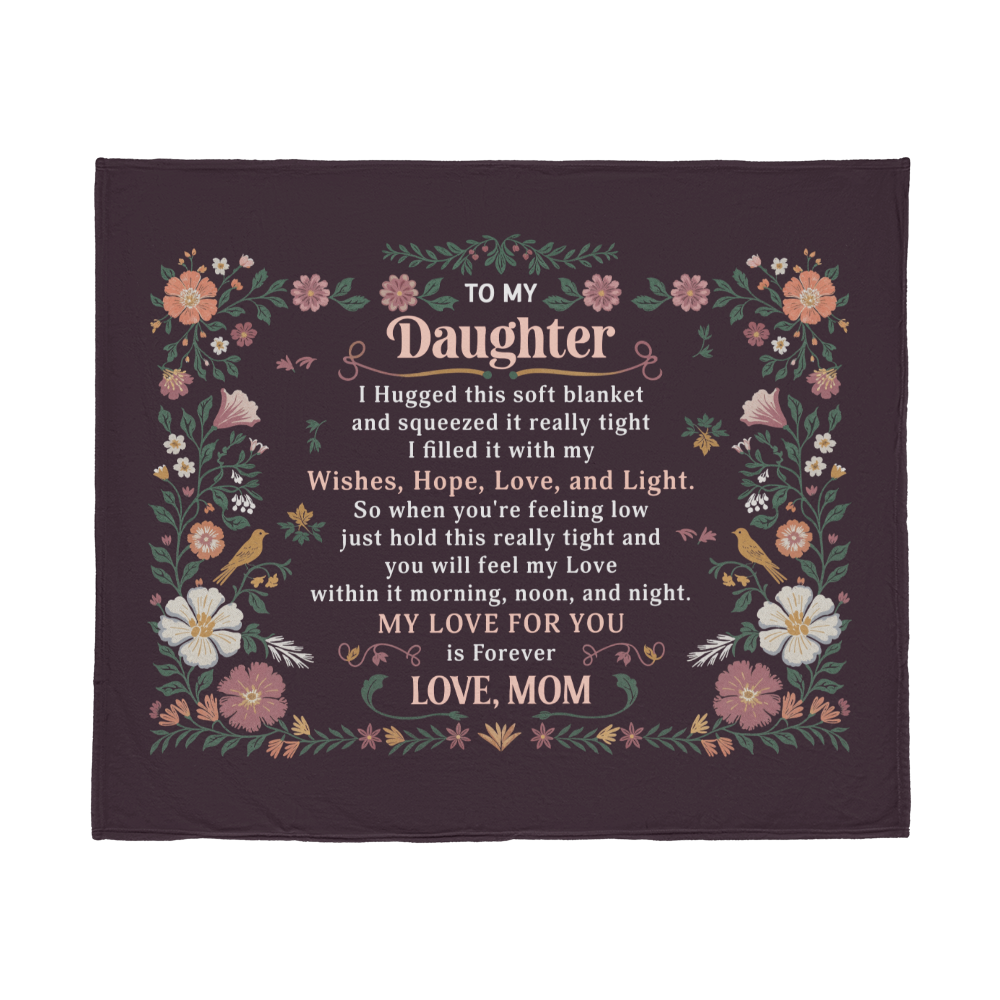Daughter - I hugged - Jersey Fleece Blanket