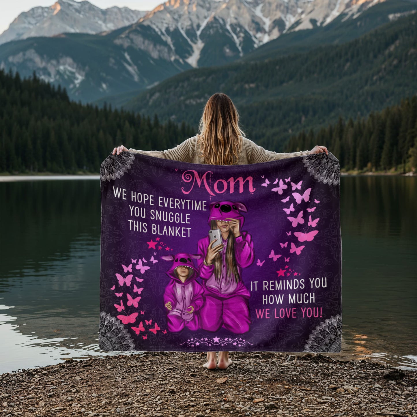 Mom - We hope everytime - Jersey Fleece Blanket