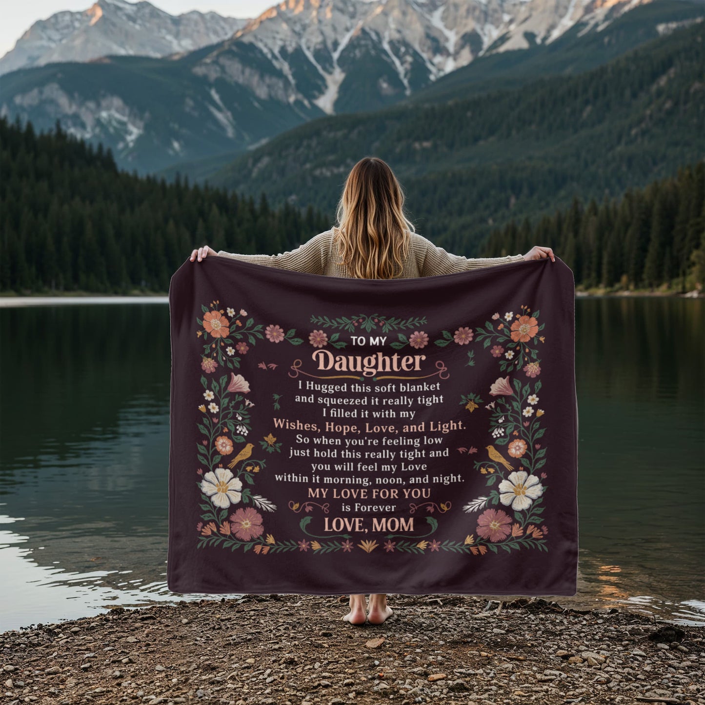 Daughter - I hugged - Jersey Fleece Blanket