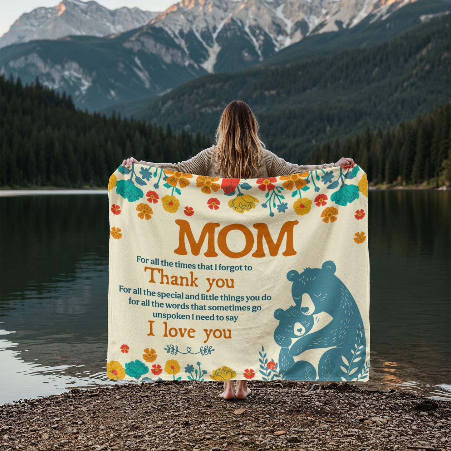 Mom - For all the times - Jersey Fleece Blanket