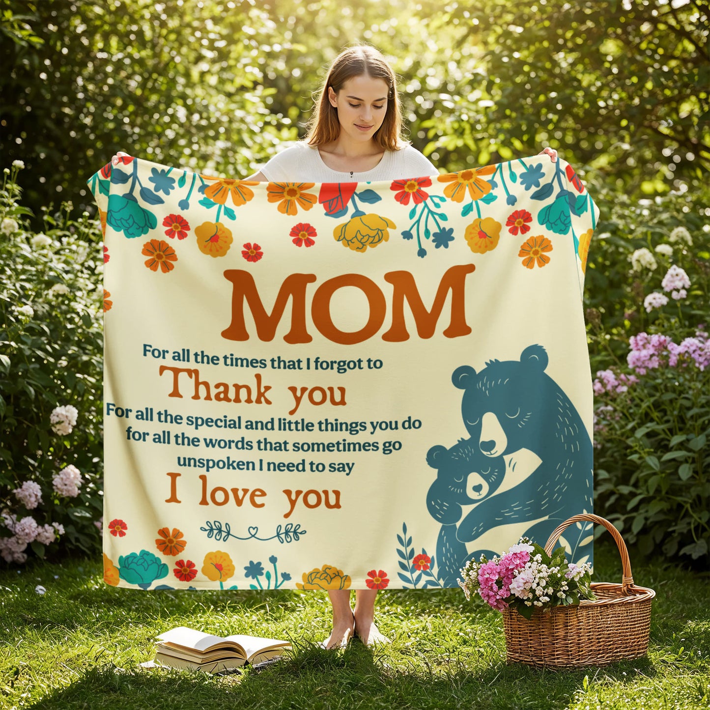 Mom - For all the times - Jersey Fleece Blanket