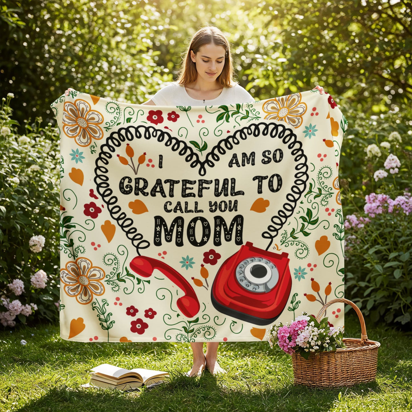 Mom - I am grateful - Jersey Fleece Blanket