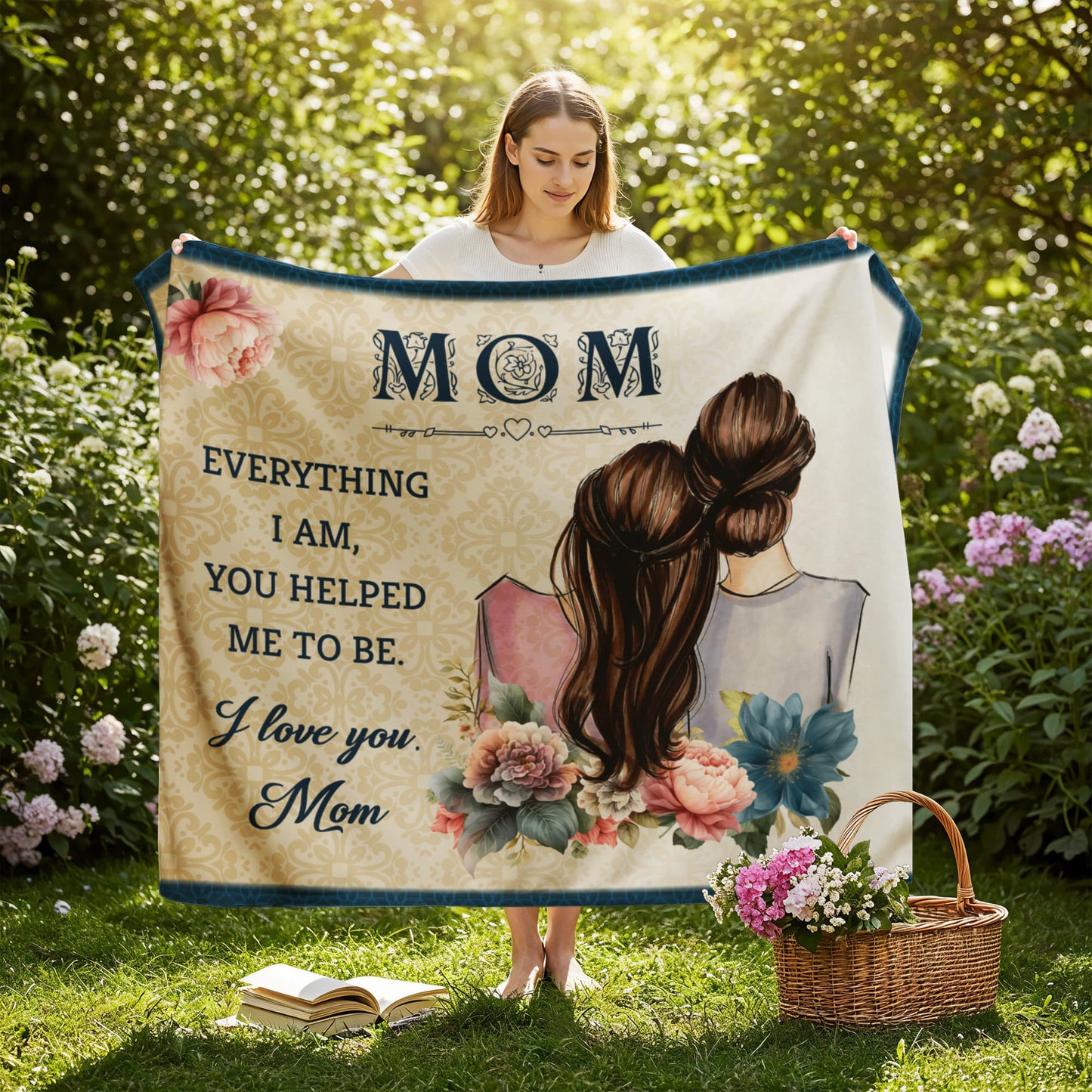 Mom - Everything I am - Jersey Fleece Blanket