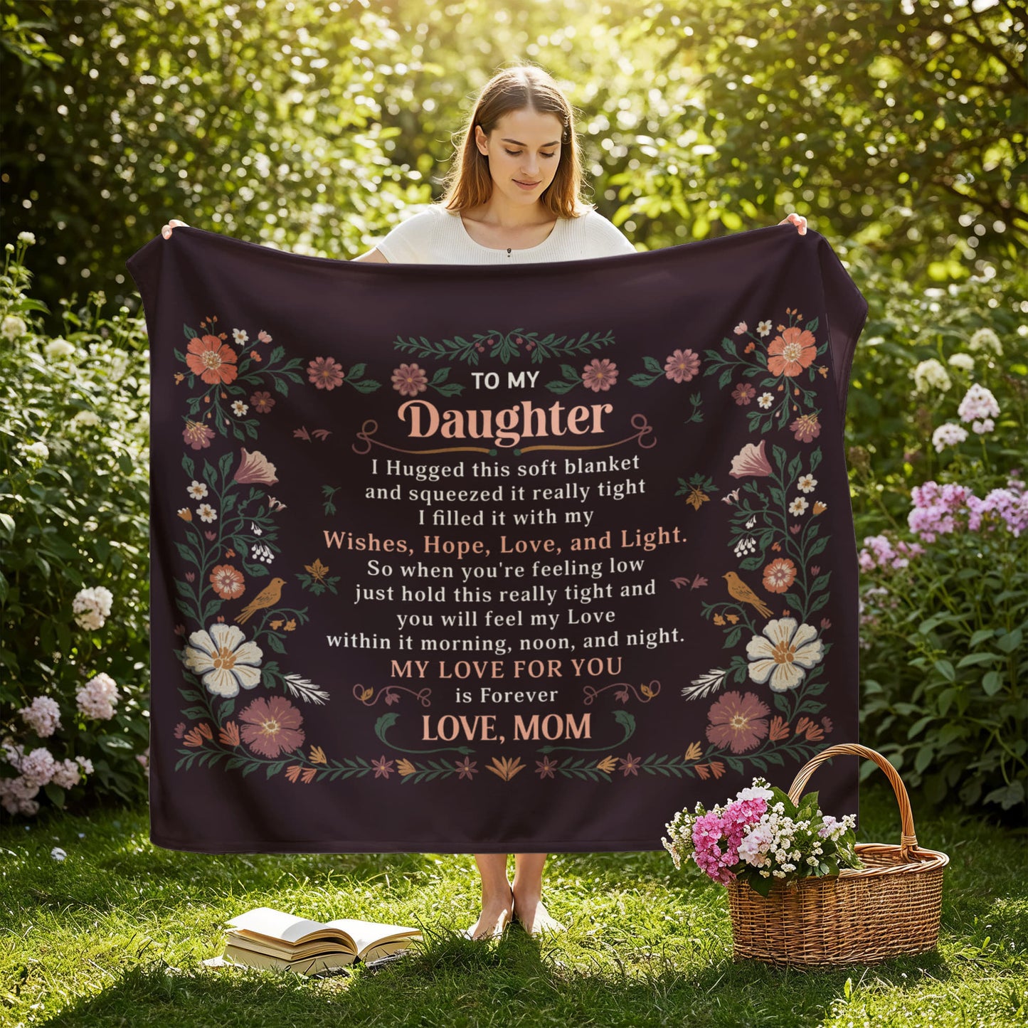 Daughter - I hugged - Jersey Fleece Blanket