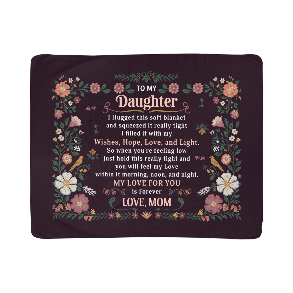 Daughter - I hugged - Sherpa Fleece Blanket