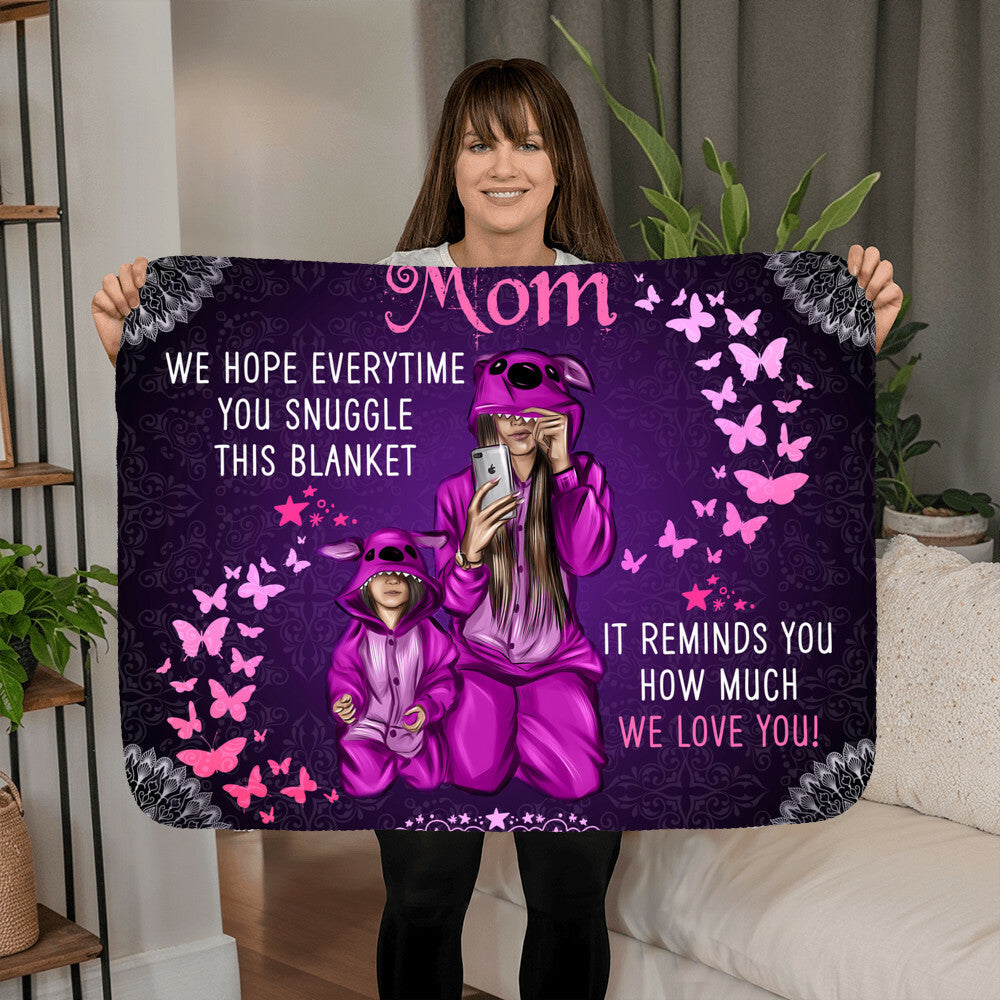 Mom - We hope everytime - Sherpa Fleece Blanket