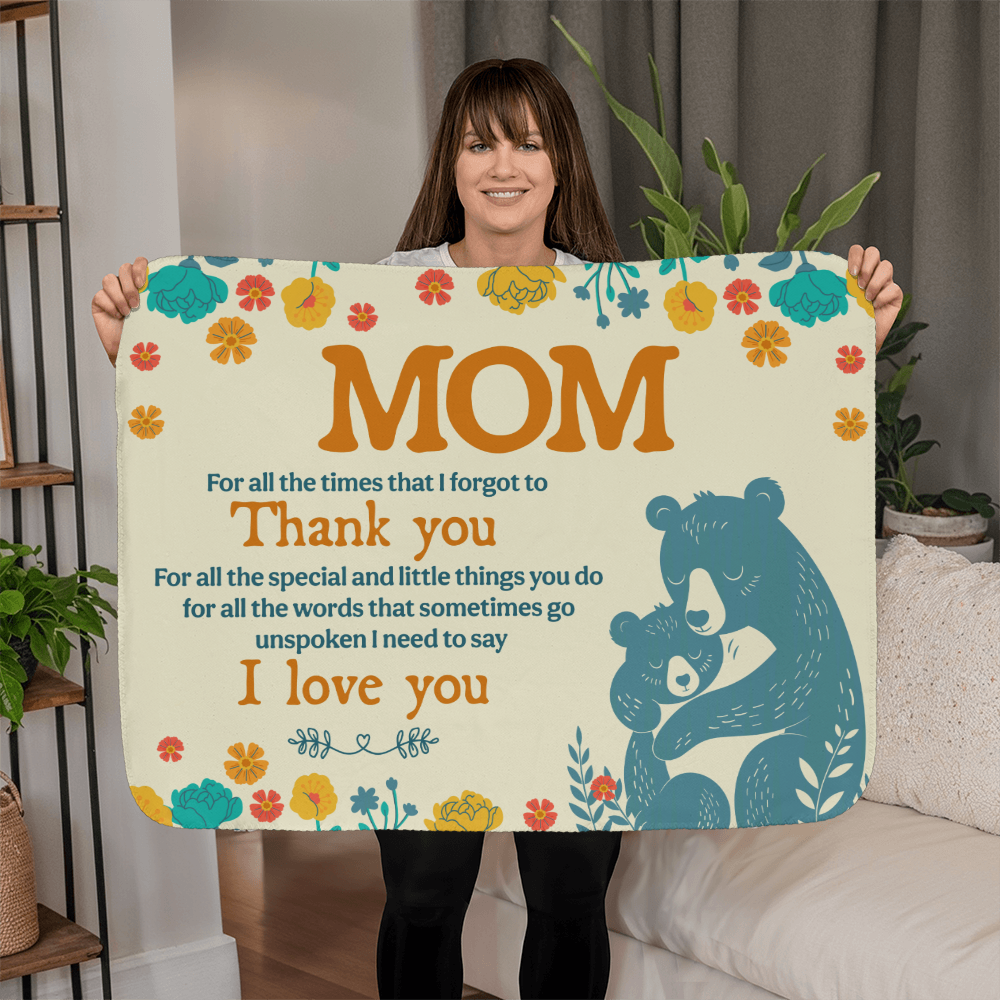Mom - For all the times - Sherpa Fleece Blanket