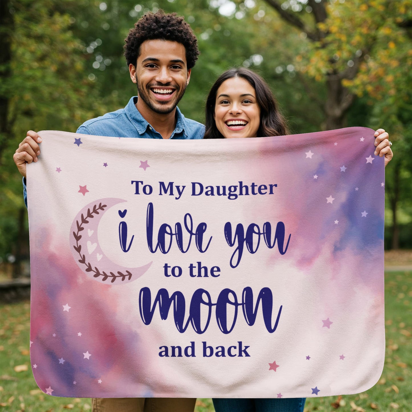 Daughter - I love you - Sherpa Fleece Blanket