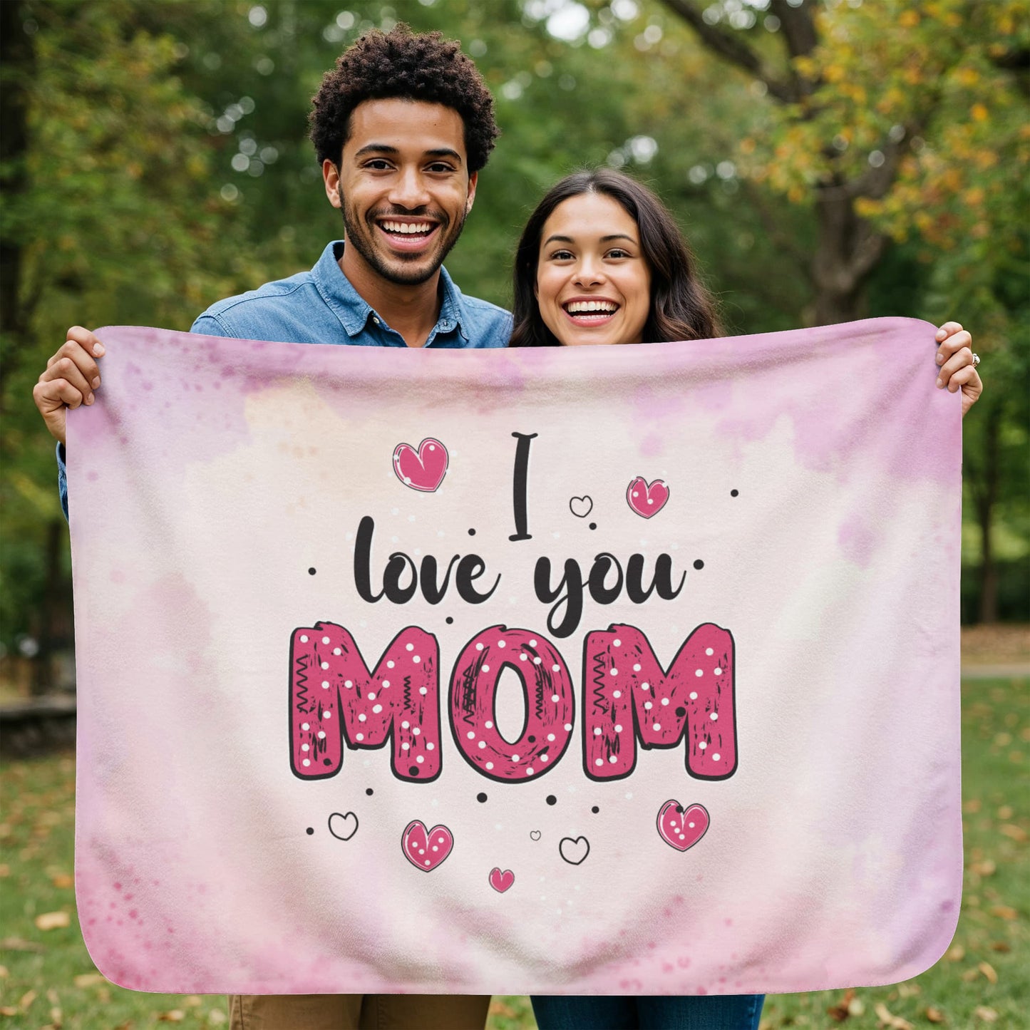 Mom - I love you - Sherpa Fleece Blanket