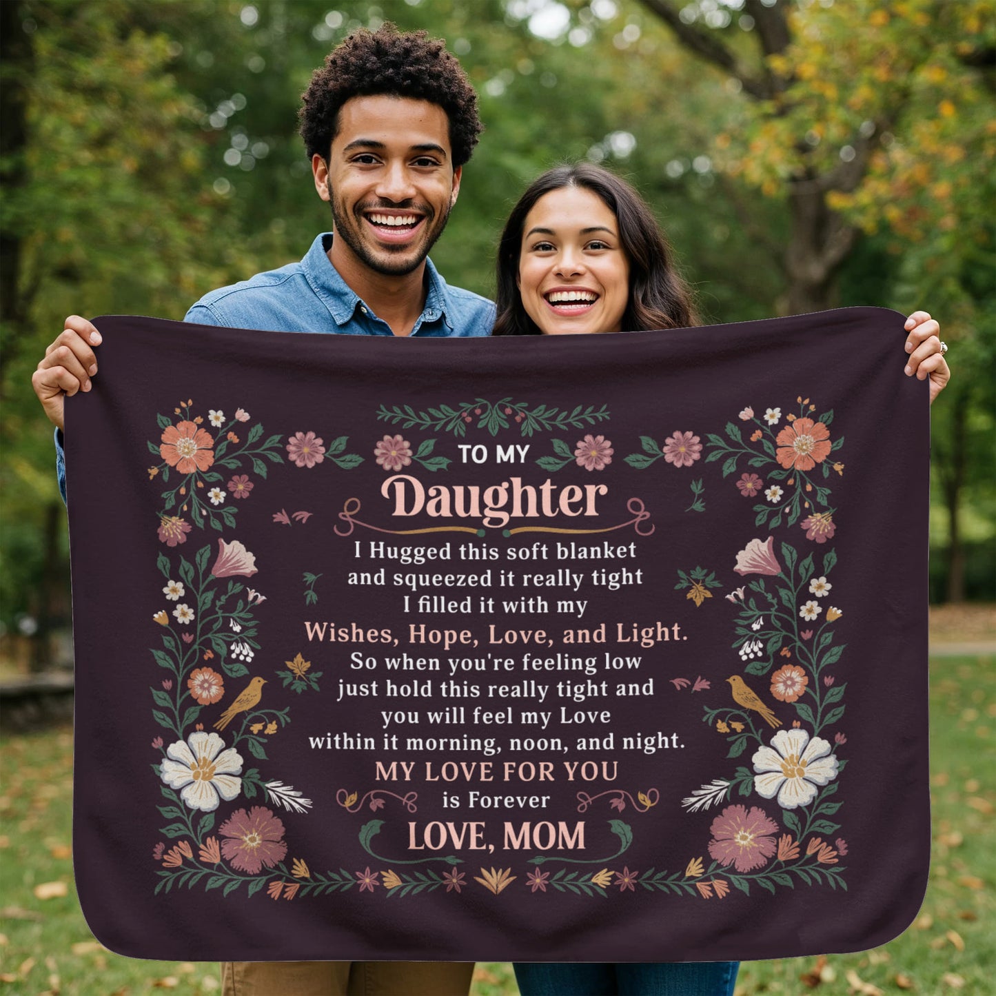 Daughter - I hugged - Sherpa Fleece Blanket
