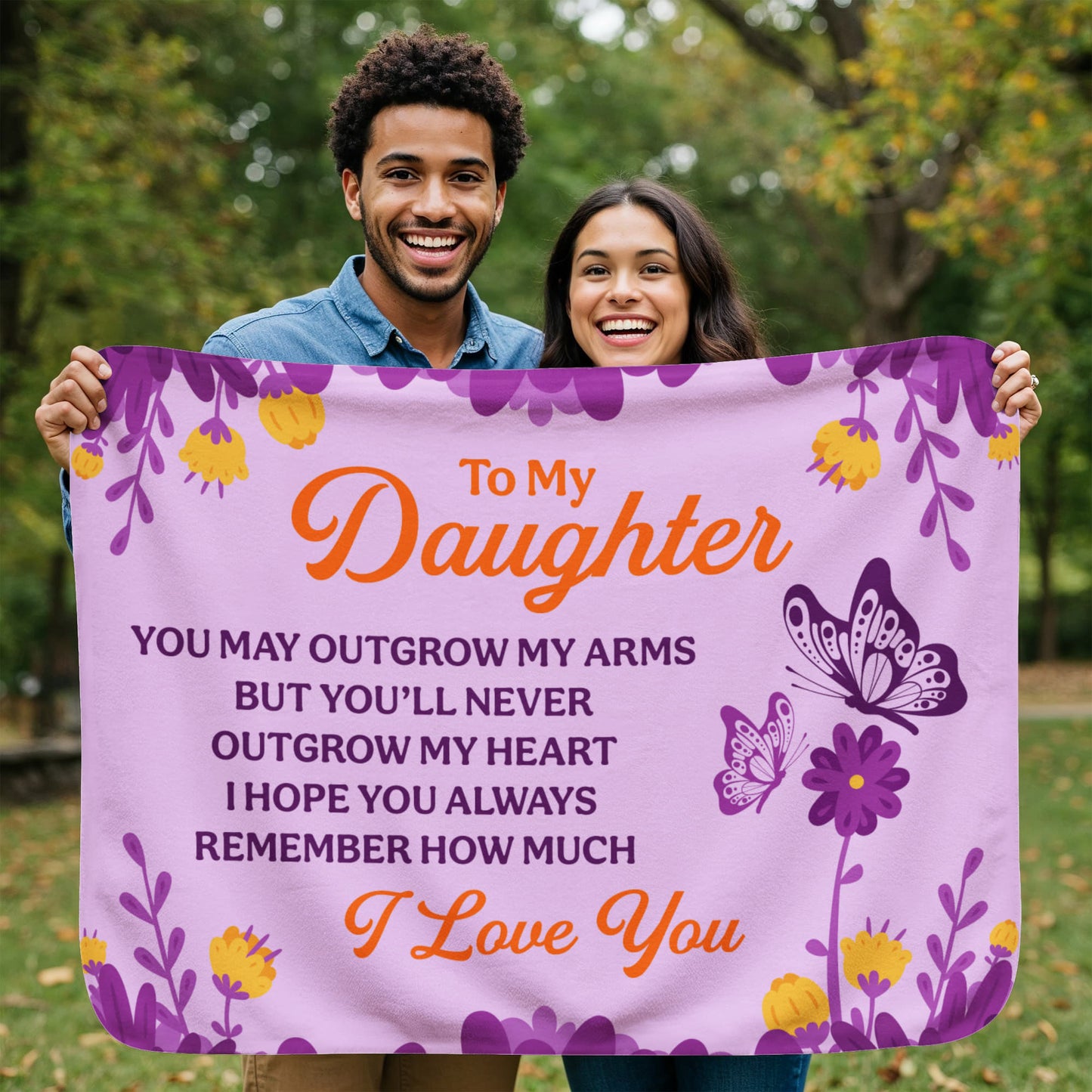 Daughter - You may out grow - Sherpa Fleece Blanket