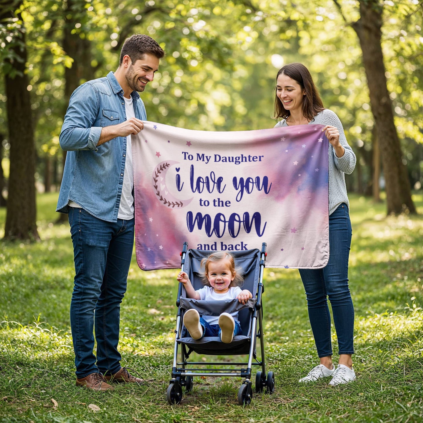 Daughter - I love you - Sherpa Fleece Blanket