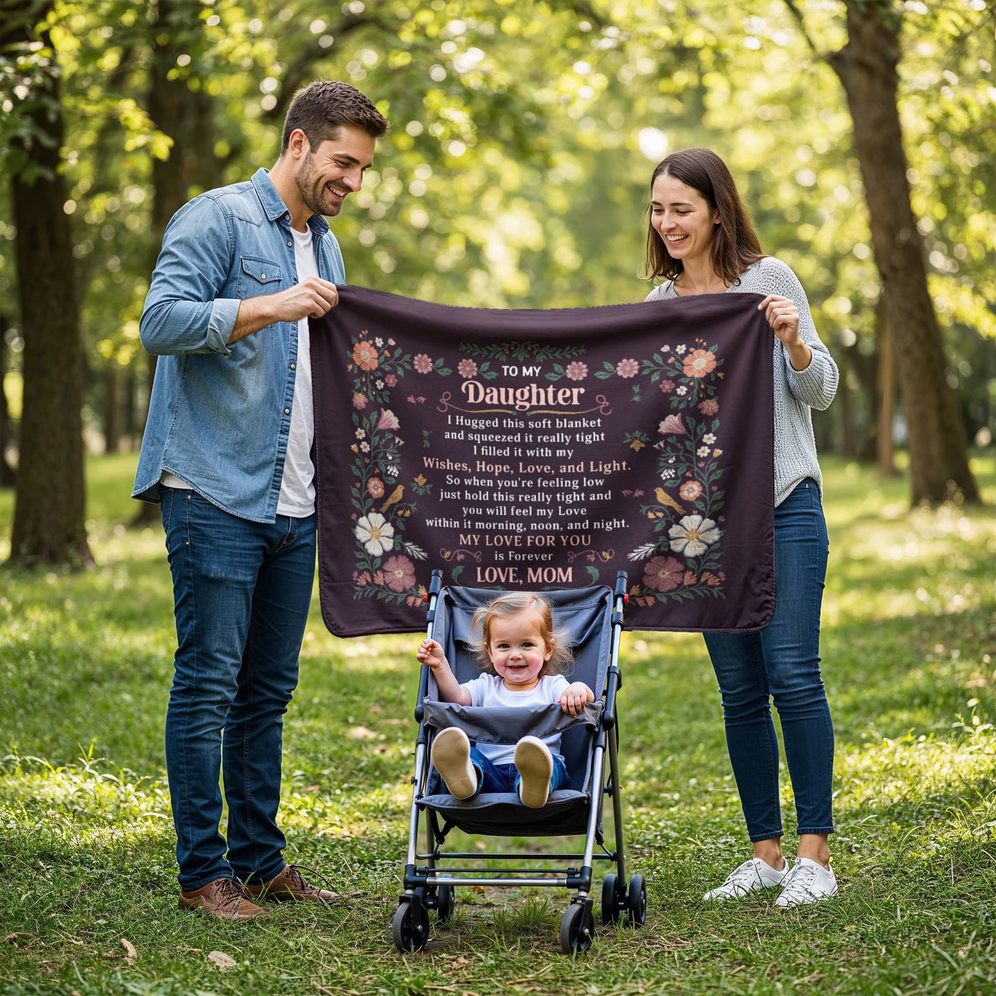 Daughter - I hugged - Sherpa Fleece Blanket