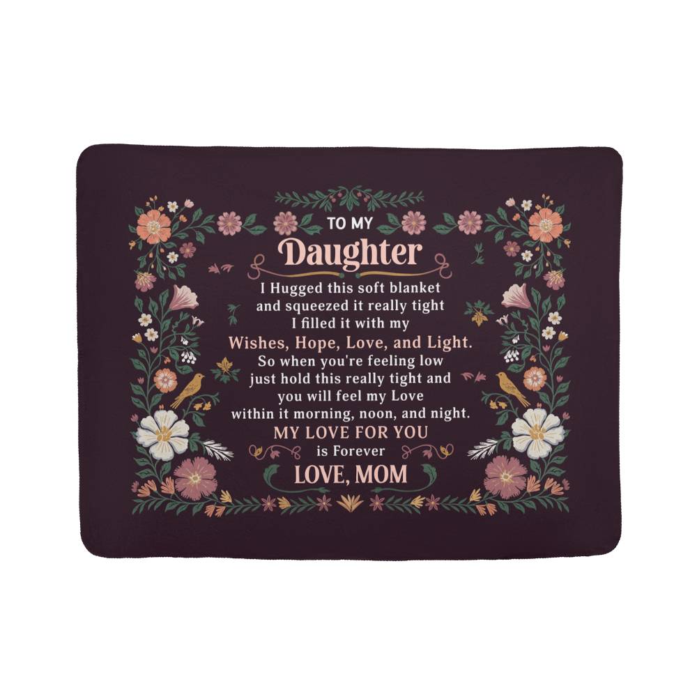 Daughter - I hugged - Sherpa Fleece Blanket