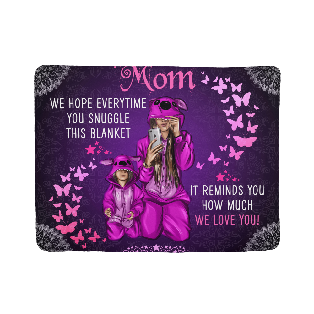 Mom - We hope everytime - Sherpa Fleece Blanket