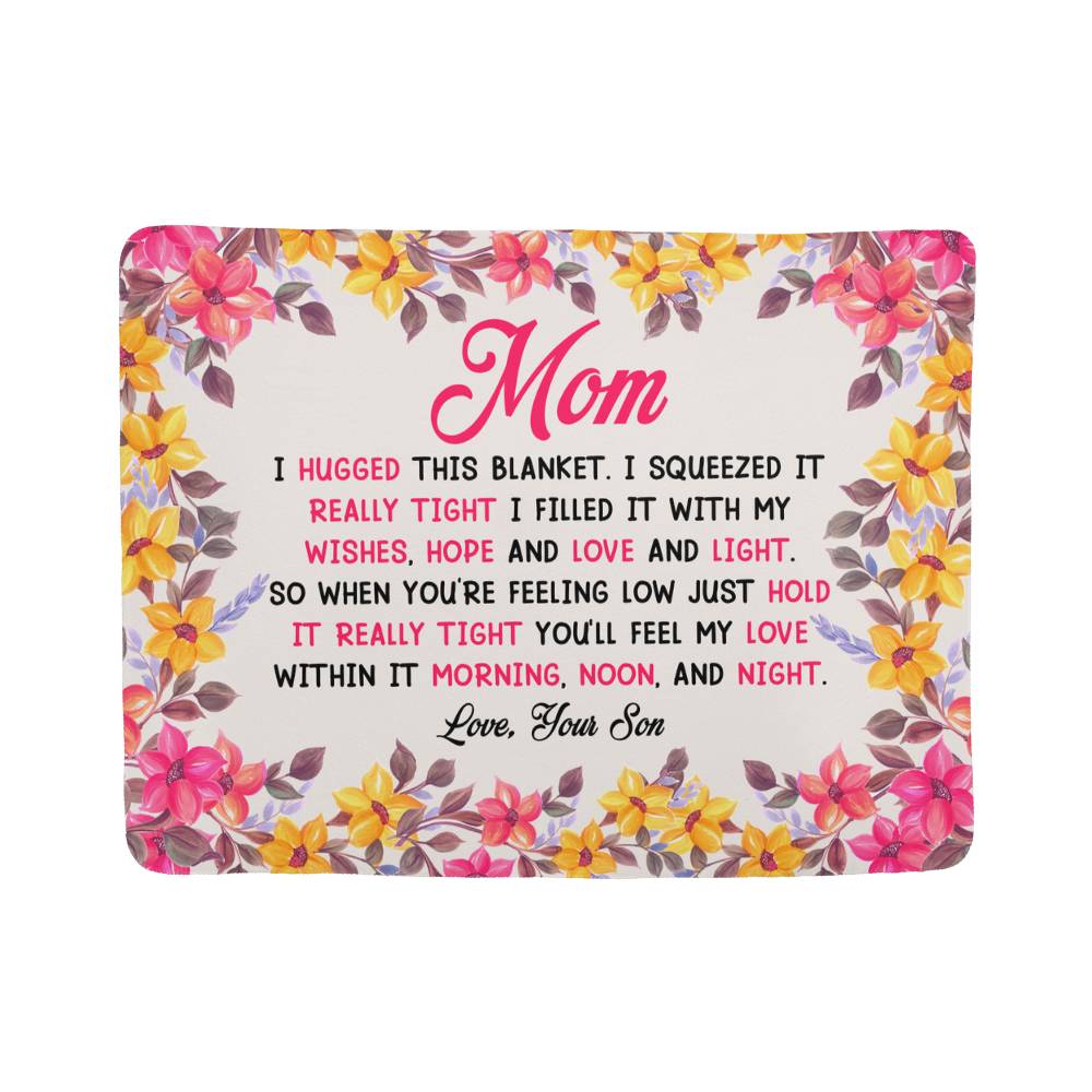 Mom - I hugged - Sherpa Fleece Blanket