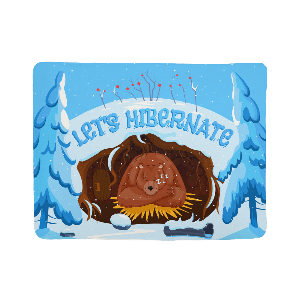 All - Lets Hibernate - Sherpa Fleece Blanket