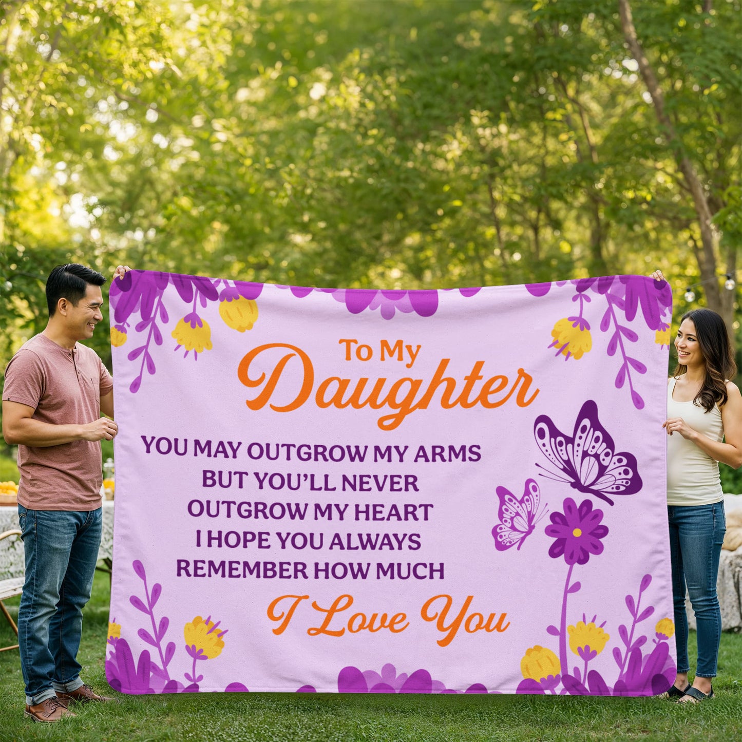 Daughter - You may out grow - Sherpa Fleece Blanket