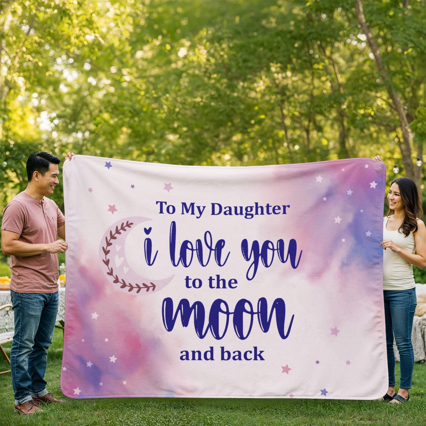 Daughter - I love you - Sherpa Fleece Blanket
