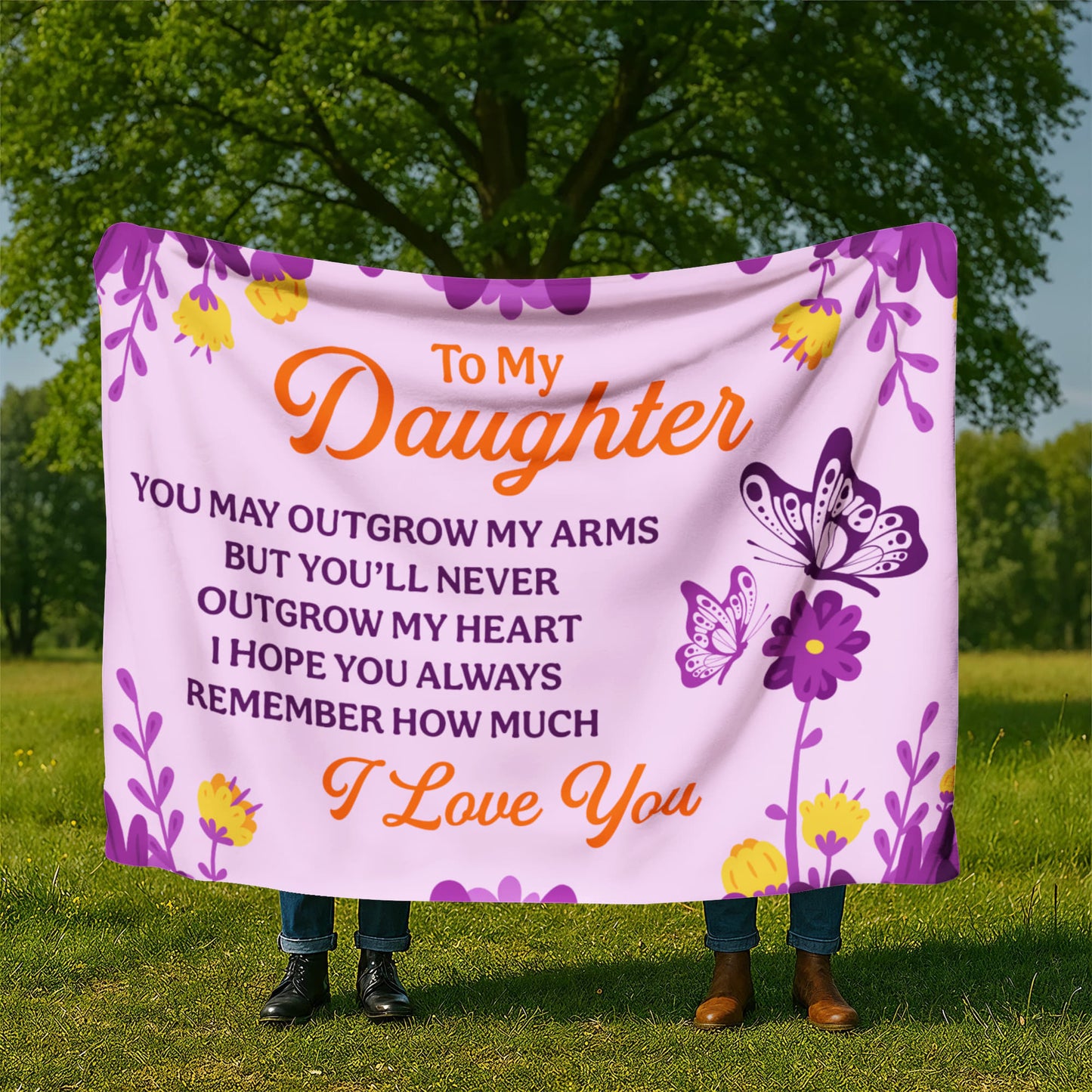 Daughter - You may out grow - Sherpa Fleece Blanket