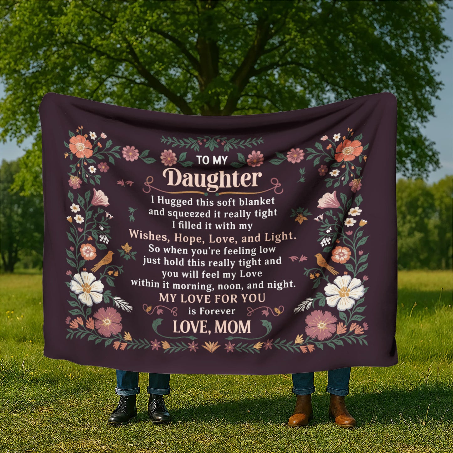 Daughter - I hugged - Sherpa Fleece Blanket