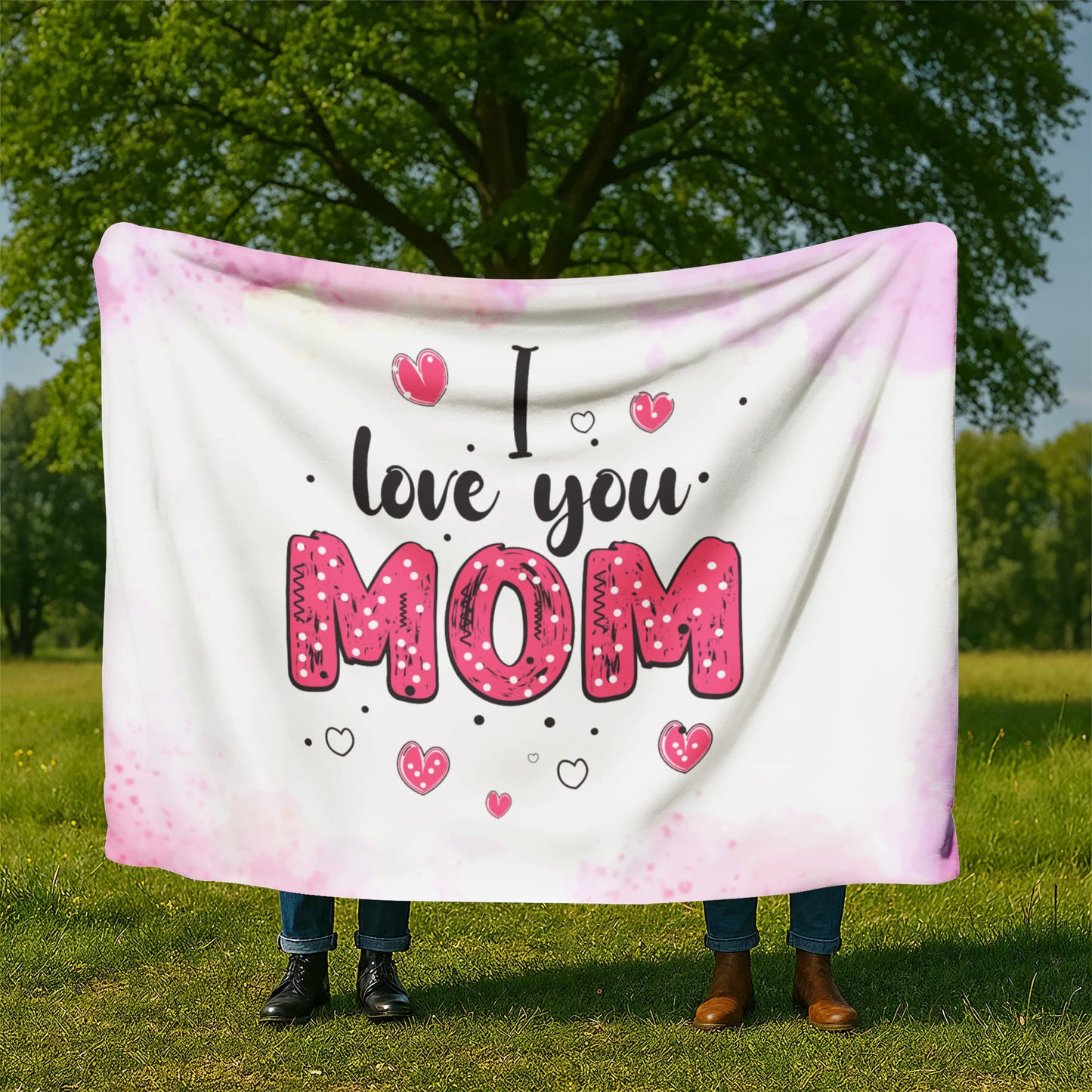 Mom - I love you - Sherpa Fleece Blanket