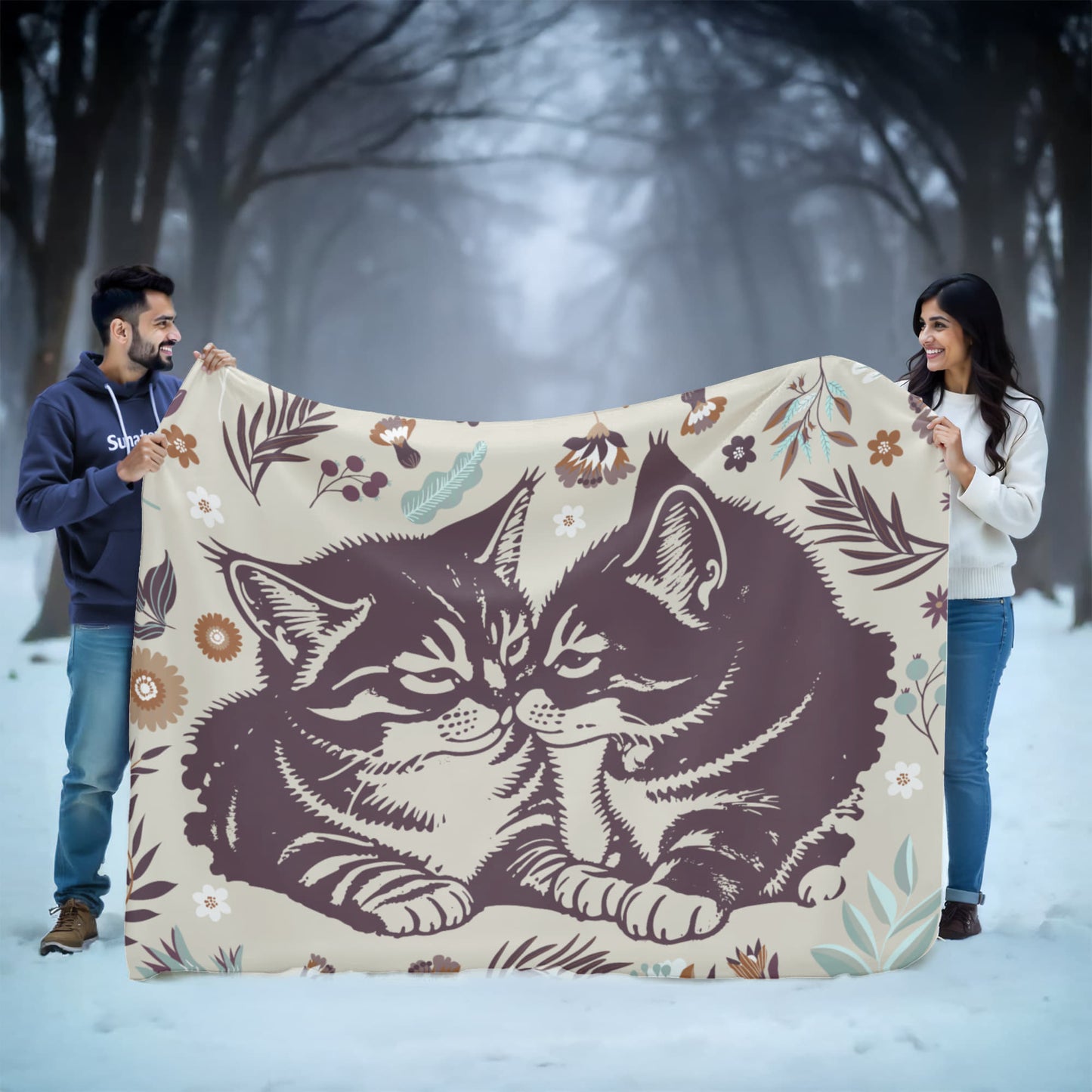 All - Cats - Sherpa Fleece Blanket