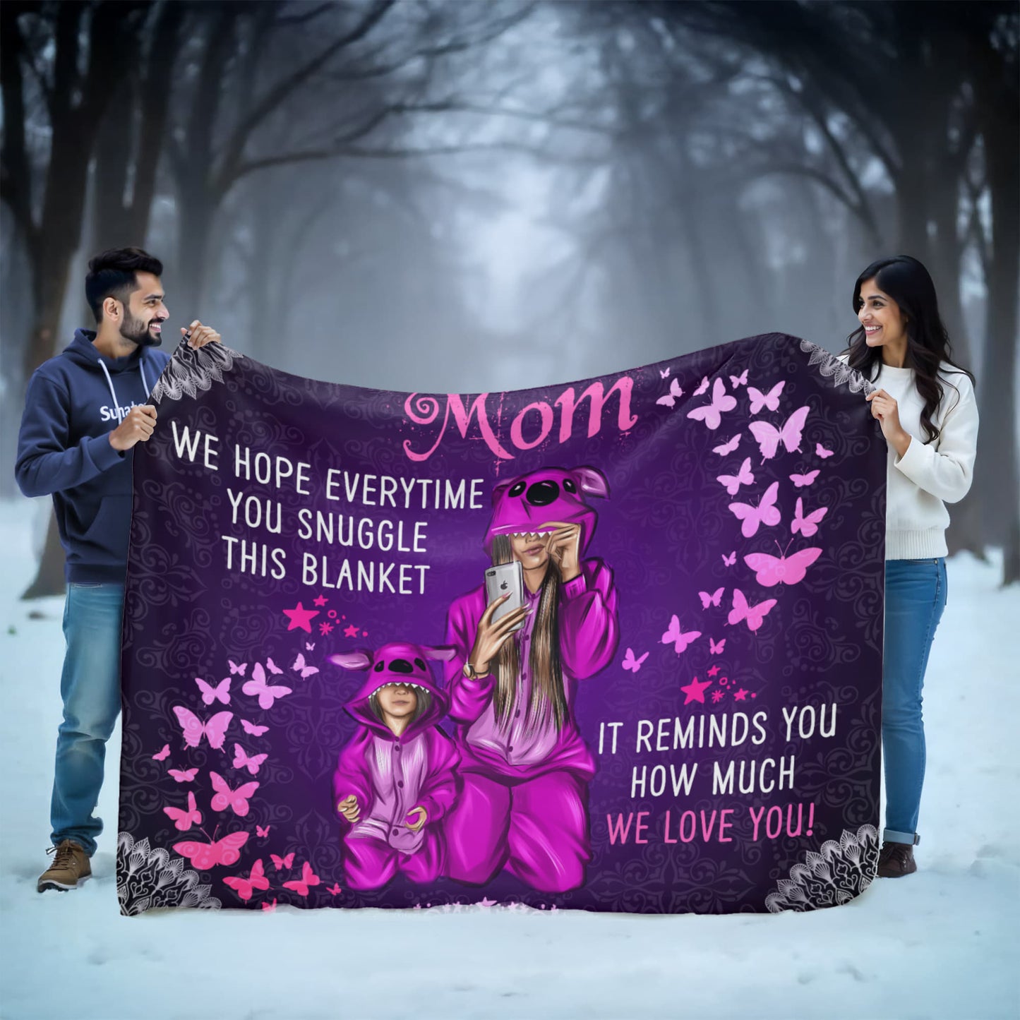 Mom - We hope everytime - Sherpa Fleece Blanket