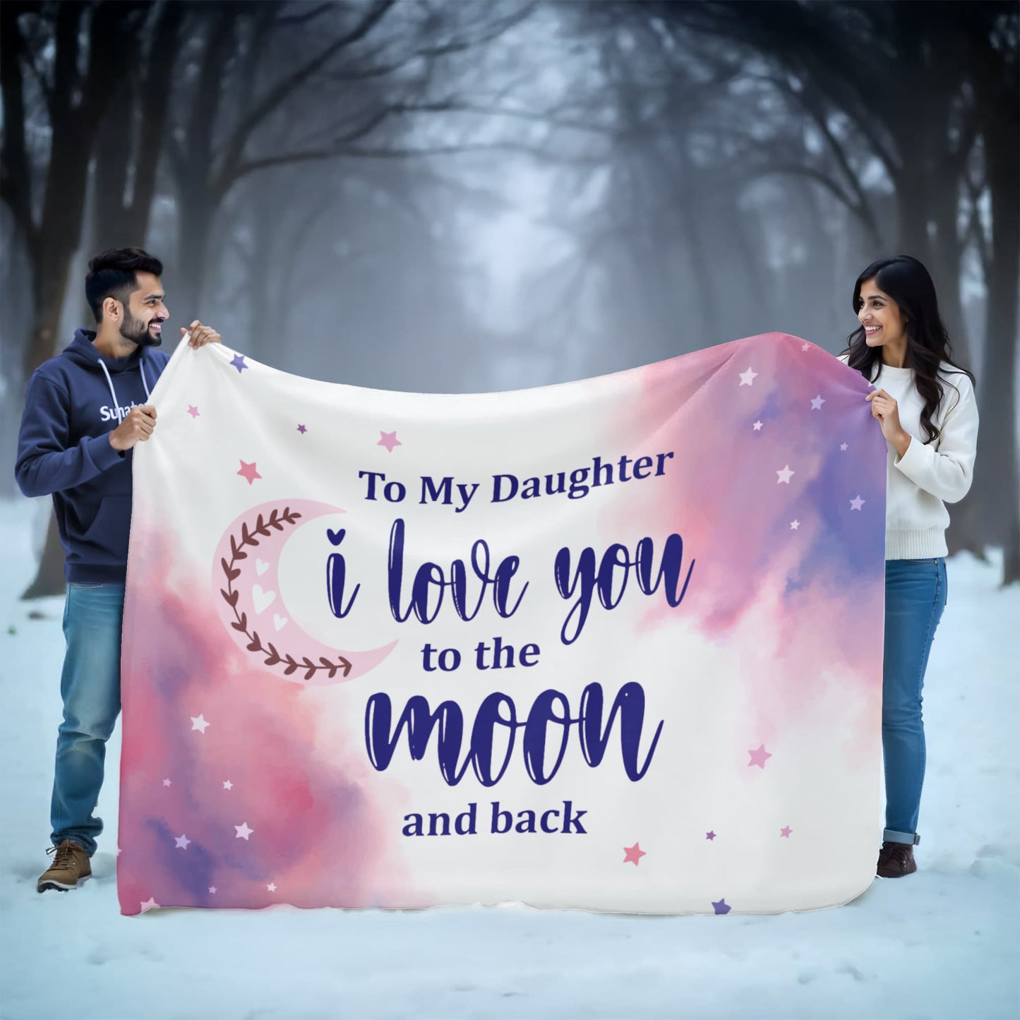 Daughter - I love you - Sherpa Fleece Blanket