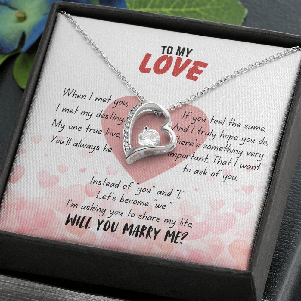 To my love - When I met you - Forever Love Necklace
