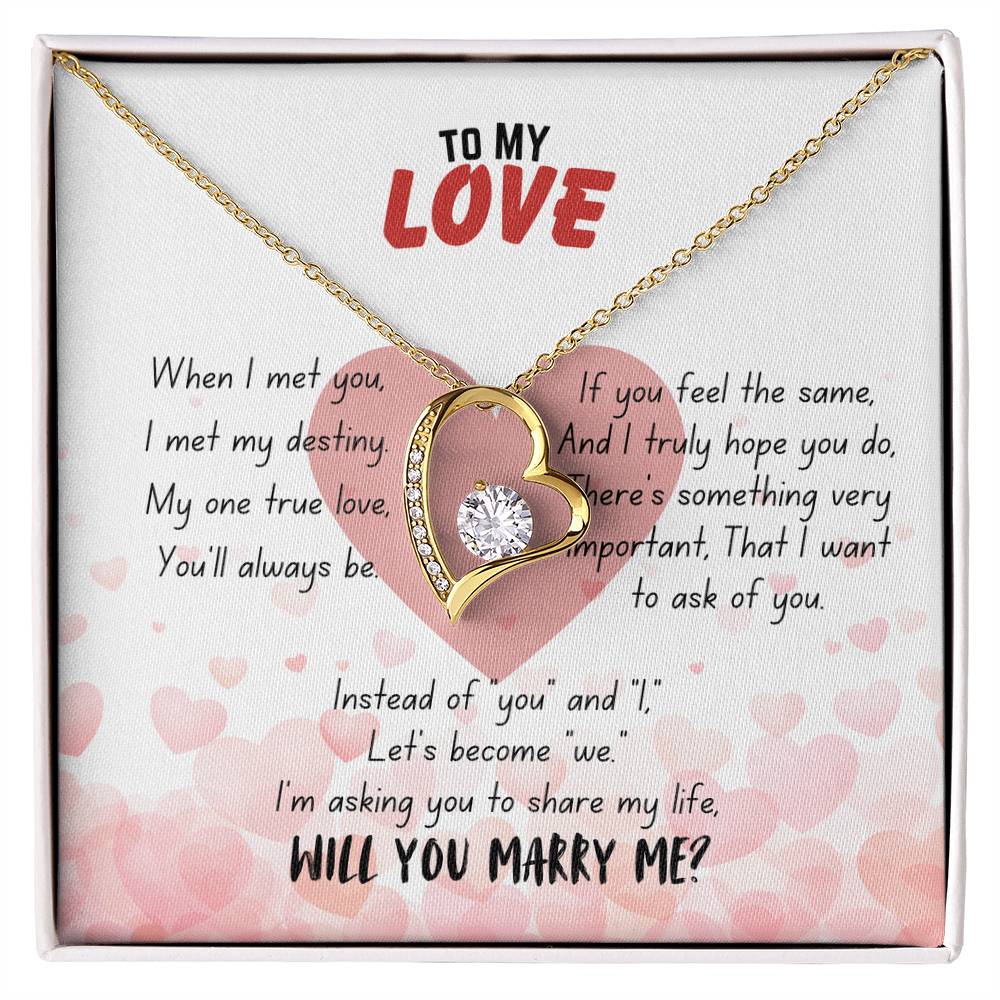 To my love - When I met you - Forever Love Necklace