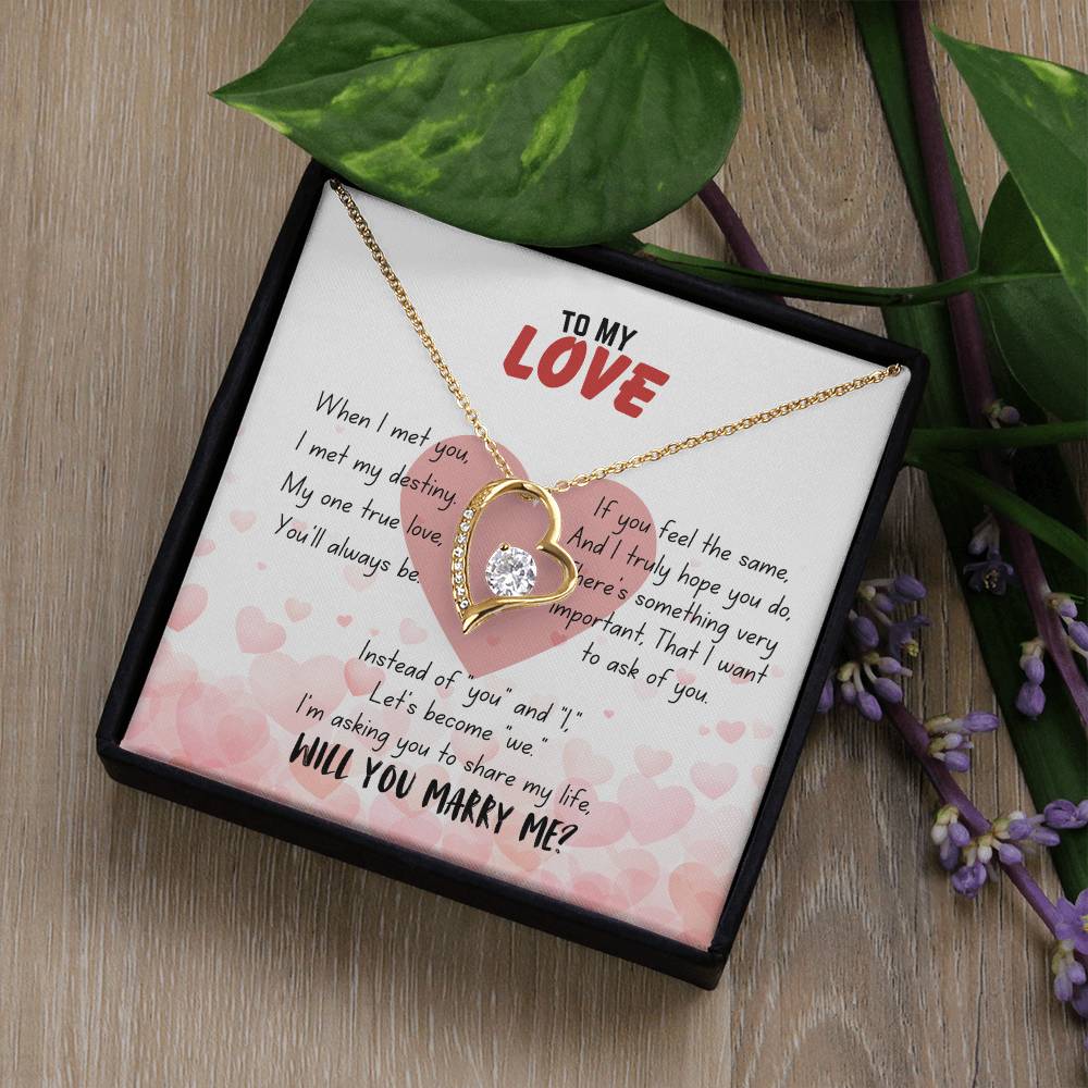 To my love - When I met you - Forever Love Necklace