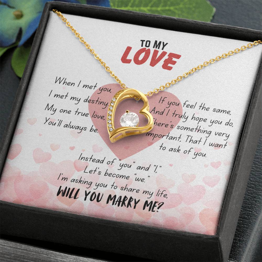 To my love - When I met you - Forever Love Necklace