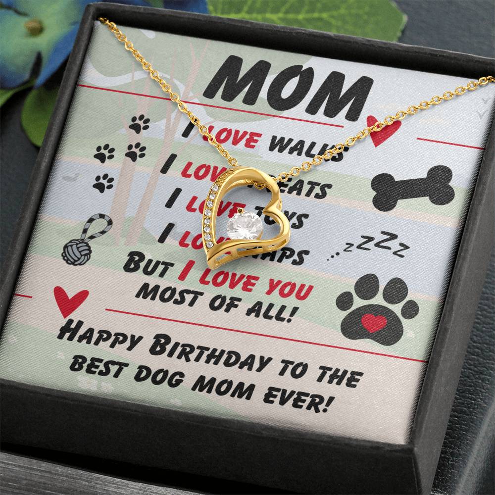 Mom - I love walks - Forever Love Necklace