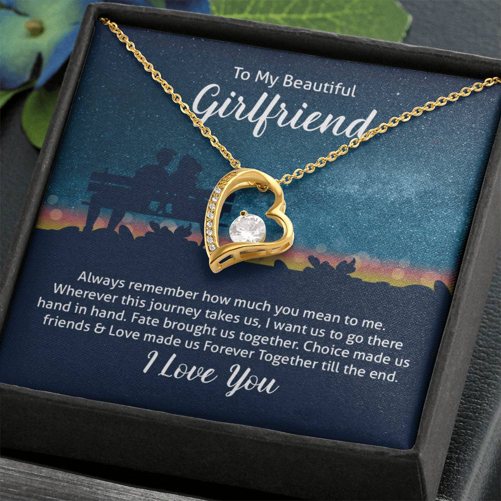 To Girlfriend - Always remember - Forever Love Necklace