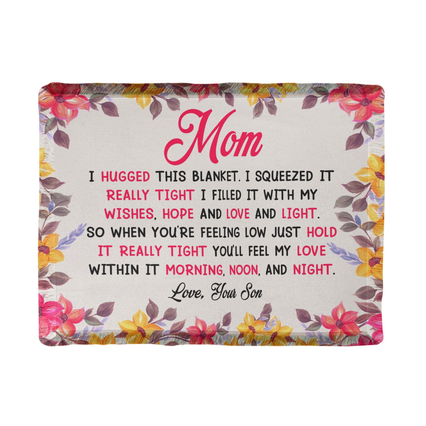 Mom - I hugged - Printed Woven Blanket