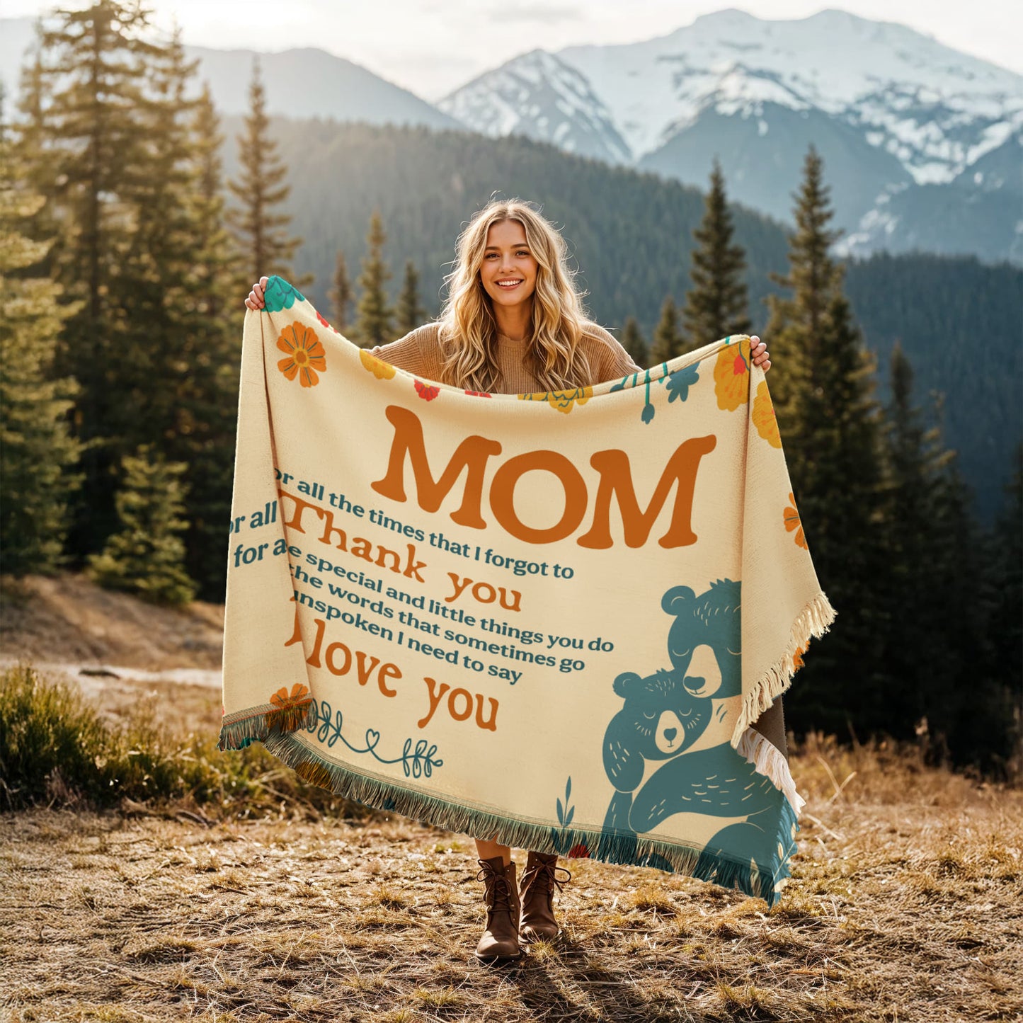 Mom - For all the times - Printed Woven Blanket